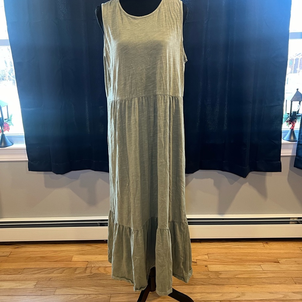 women’s casual maxi dress army green